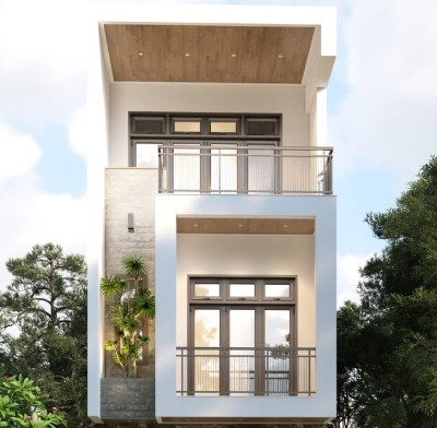 NHÀ PHỐ 2,5 TẦNG- mẳt tiền 4.8m