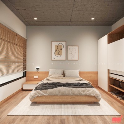 NHÀ PHỐ HƯỚNG TÂY, có gác lửng, nội thất mộc mạc