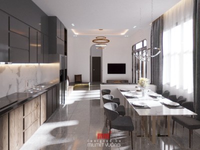 Nhà cấp 4  diện tích 90m2, thiết kế hiện đại