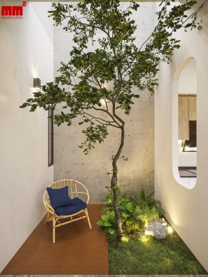 Quỳnh Anh House, mẫu nhà phố hiện đại có sân vườn