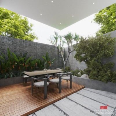 Ái Vân House - Thiết kế nhà phố phong cách Indochine ấn tượng
