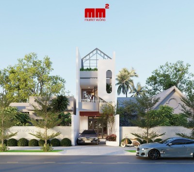 Dung House - Thiết kế nhà phố 3 tầng phong cách sáng tạo, cá tính