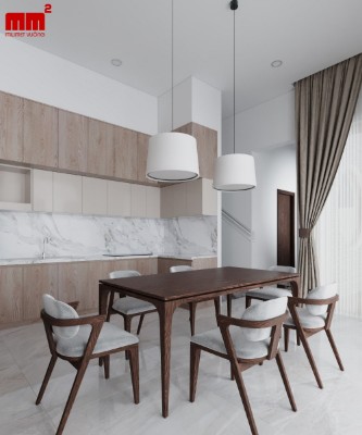 Vương House - Sự kết hợp độc đáo trong thiết kế mẫu nhà phố 2023