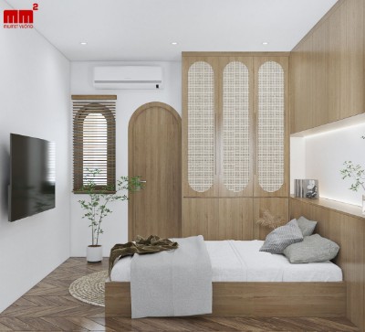 Toàn House - Mẫu nhà phố ấn tượng với kiến trúc của những đường cong