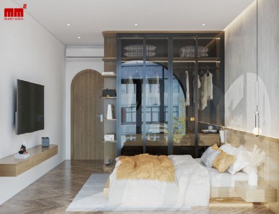 Toàn House - Mẫu nhà phố ấn tượng với kiến trúc của những đường cong