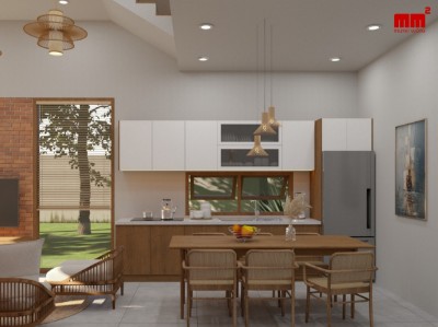 Viễn House - Thiết kế nhà cấp 4 gác lửng phong cách truyền thống