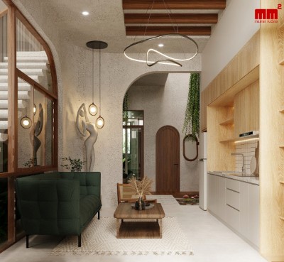 Ha Van House -Level 4 house is designed as a mini apartment model