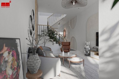 Quốc Chung House - Thiết kế nhà phố đẹp, ấn tượng 2023 - EN