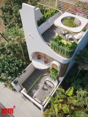Hiếu Thảo House - Mẫu nhà phố ấn tượng cùng đường cong bắt mắt - EN