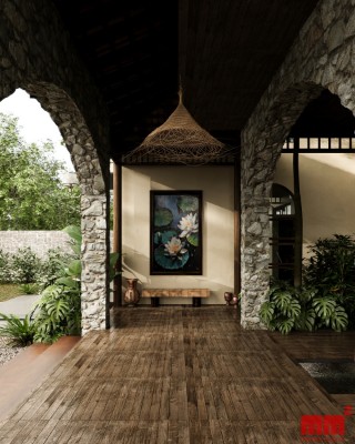 Hưng House - Thiết kế nhà phố phong cách Địa Trung Hải độc đáo