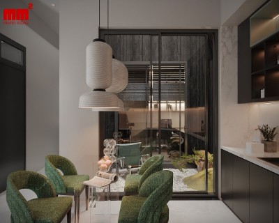 Hùng house - Thiết kế nhà phố 1 trệt 1 phòng ngủ