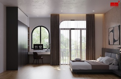 Vinh House - Nhà phố 2 tầng 1 tum thiết kế hiện đại, nhẹ nhàng