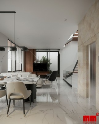 Trí House - Thiết kế nhà phố đẹp, ấn tượng, công năng tối ưu