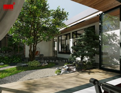 Triết house - Thiết kế nhà cấp 4 sân vườn thơ mộng