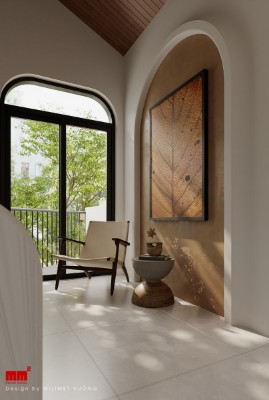 Nhà phố mái ngói truyền thống, nội thất trang nhã nhẹ nhàng đầy cảm xúc, Ngọc house, Đà Nẵng.