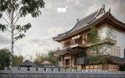 Nhà ở quê kiến trúc như trong phim cổ trang khiến nhiều người bát ngờ, Quý Hoa Villa. - EN