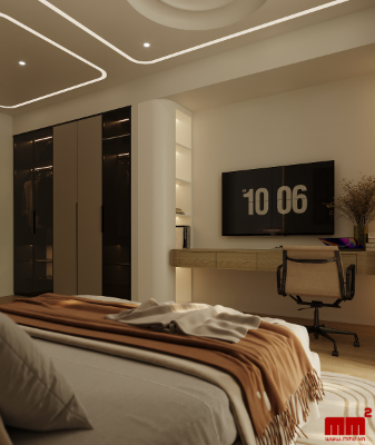 Thi công hoàn thiện mẫu nhà phố mặt tiền hiện đại, ấn tượng, Thương house.