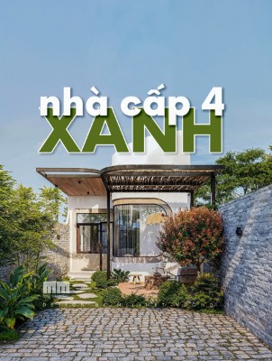 Nhà cấp 4 sân vườn kiến trúc xanh, thân thiện với môi trường mặt tiền 5m, Hà house, Đồng Nai.