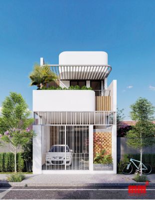 HOA CÚC HOUSE - mặt tiền 5m, phong cách hậu hiện đại.