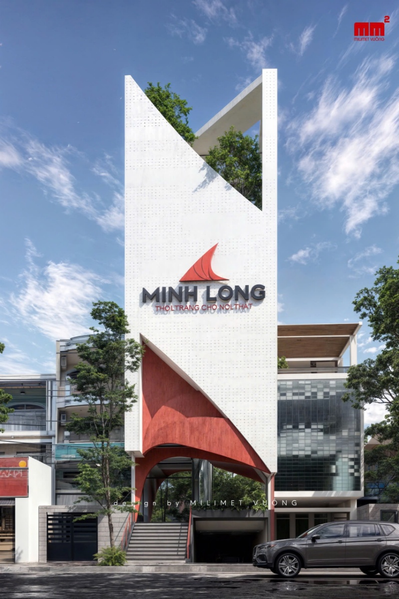 Cải tạo mặt tiền văn phòng làm việc Công ty gỗ Minh Long - EN